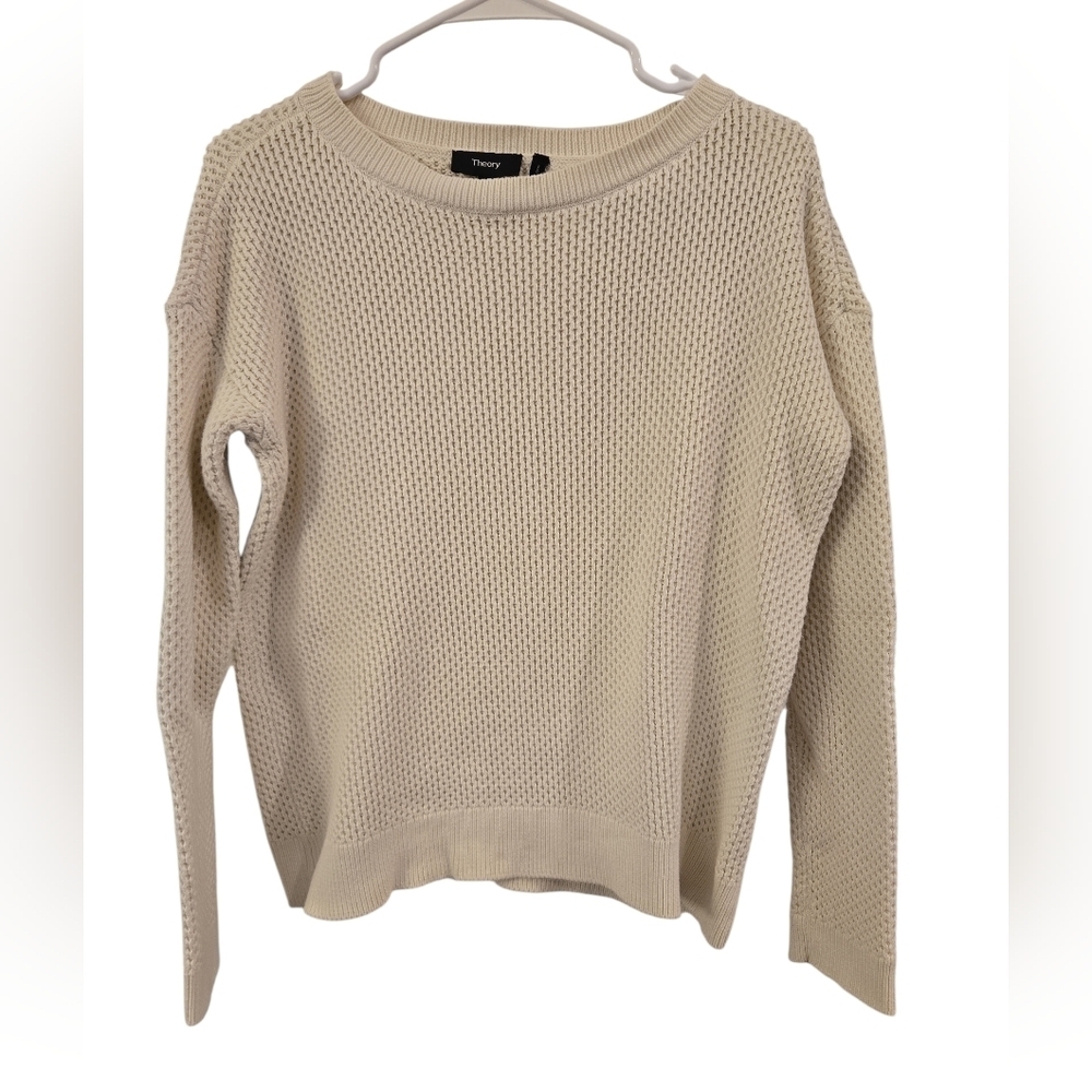 THEORY KAREINA WAFFLE KNIT CHUNKY SWEATER.SIZE SMALL.